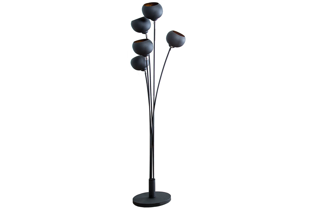 Stehleuchte Lava 170cm schwarz gold