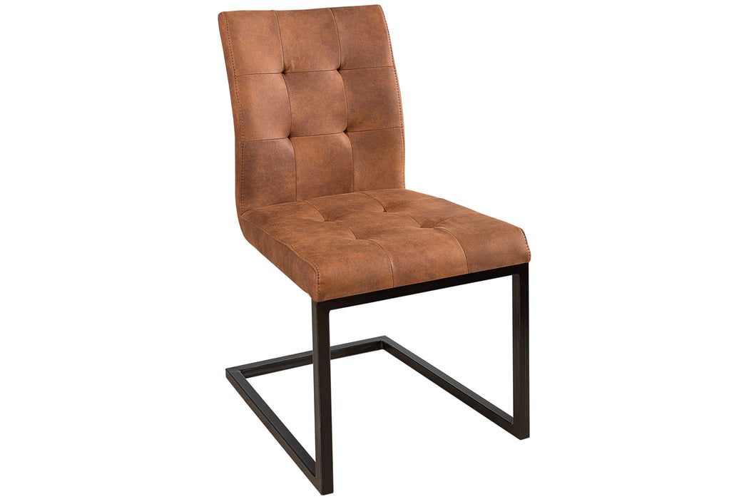 Freischwinger Cambridge Cognac Eisen