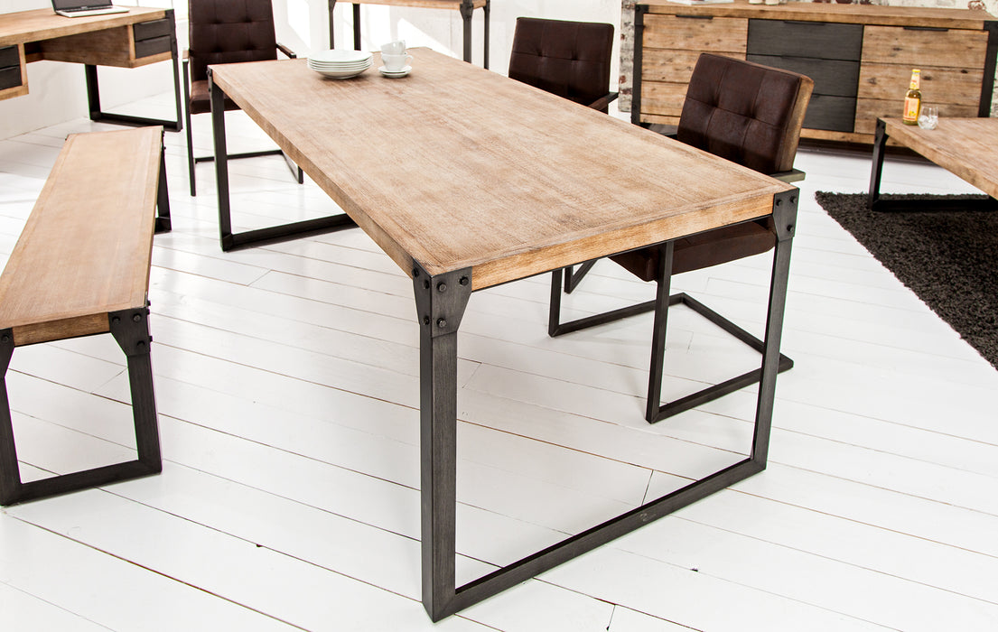 Esstisch Industrial Suite 200cm Akazie Teakgrau