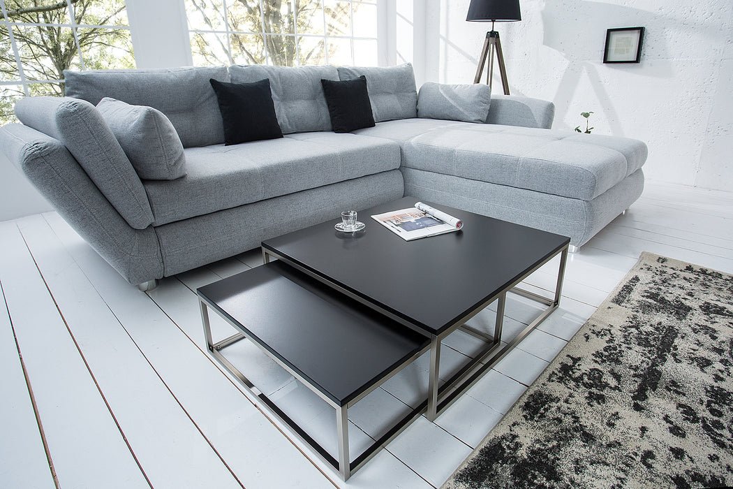 Couchtisch Fresh Compo 2er Set schwarz