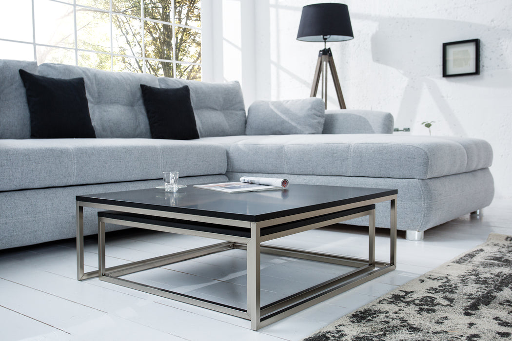 Couchtisch Fresh Compo 2er Set schwarz