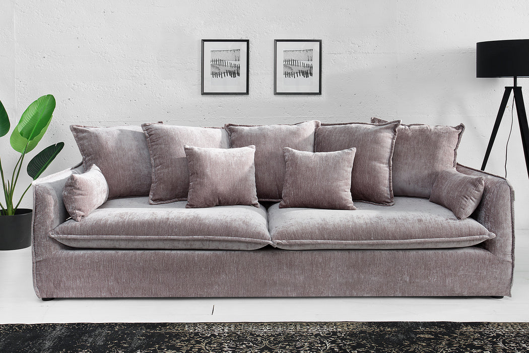 Sofa Clouds 3er Taupe Samt