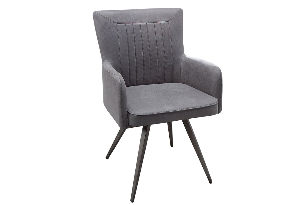 Stuhl Coupe vintage grau Federkern