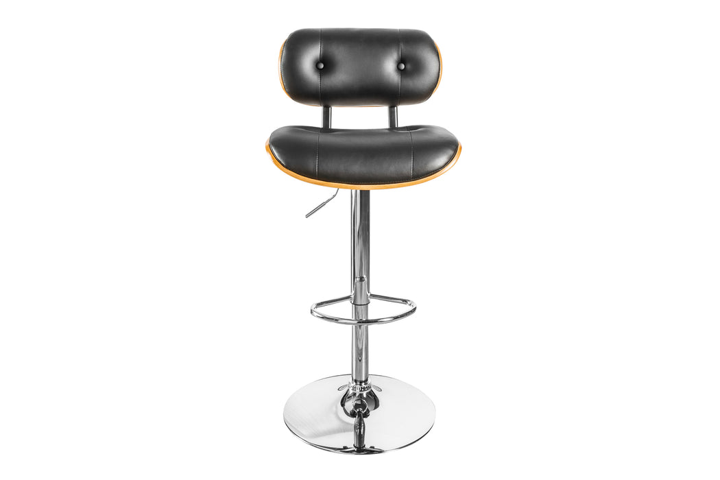 Barhocker Elegante 115cm schwarz Walnuss