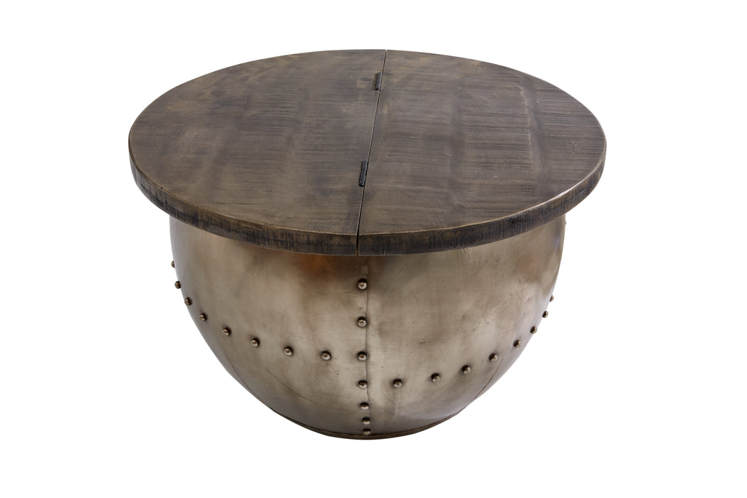 Couchtisch Barrel Stash grau