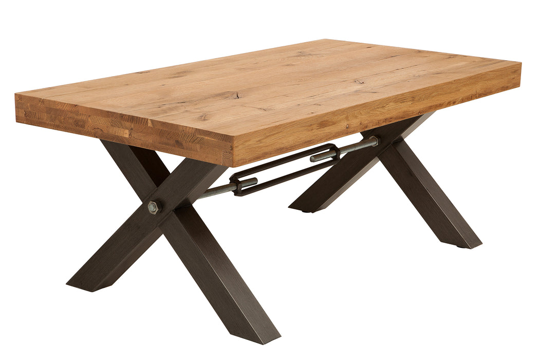 Couchtisch Lötschtal 110cm Wildeiche 60mm