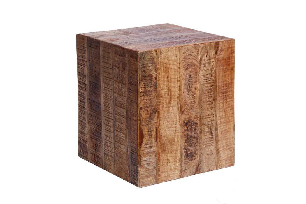 Hocker Mill 40cm natur Mango Rollen