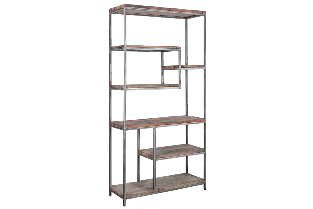 Regal Quadris Akazie honey 190cm Metall schwarz