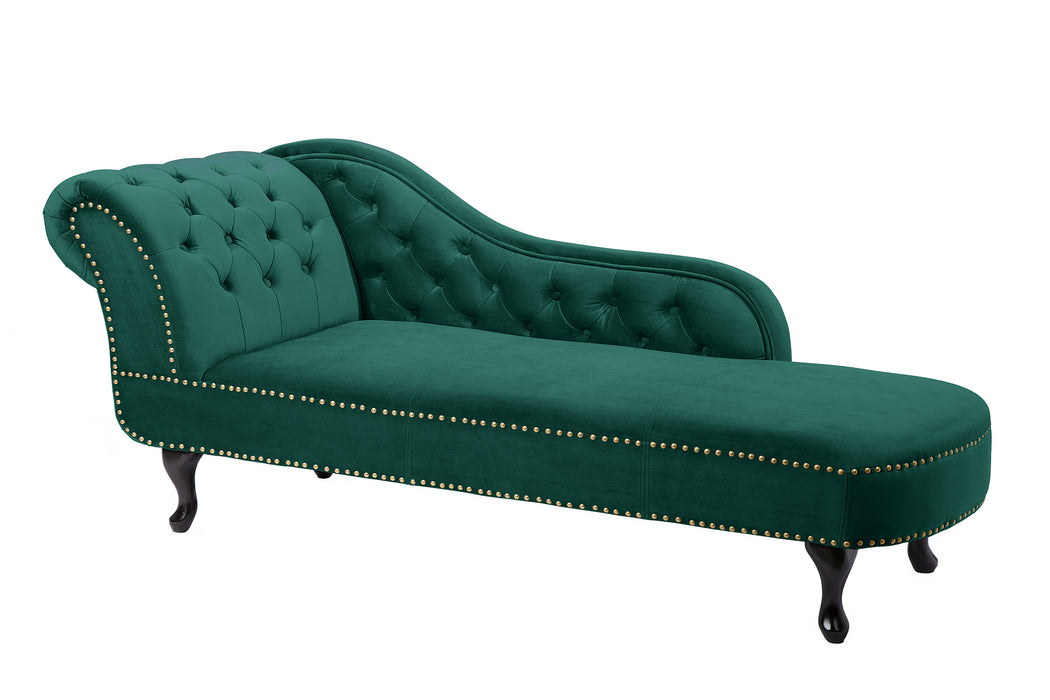 Recamiere Chesterfield smaragdgrün Samt