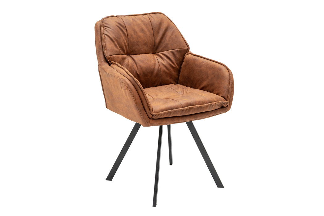 Stuhl Recliner hellbraun Armlehne
