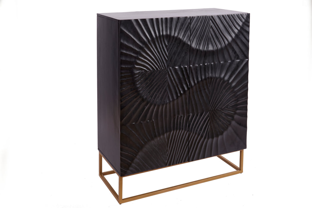 Highboard Fossil 120cm Mango schwarz