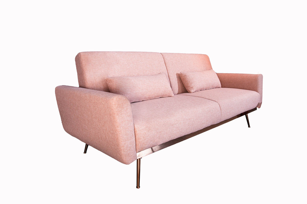 Schlafsofa Eleganza 210cm altrosa Struktur