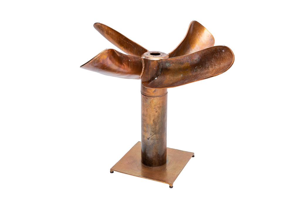 Esstisch Tide 94cm Kupfer Geflammt Gestell
