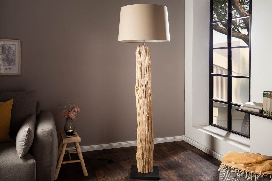 Stehleuchte aus Treibholz Rosalie beige