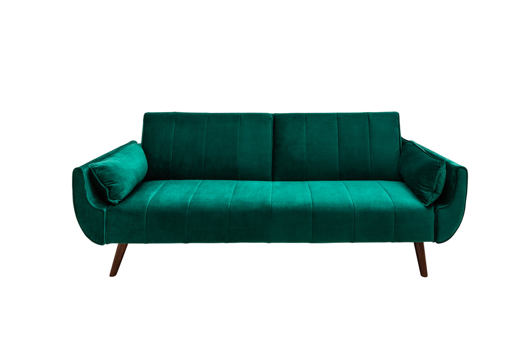 Schlafsofa Sofia Plus 215cm smaragdgrün Samt