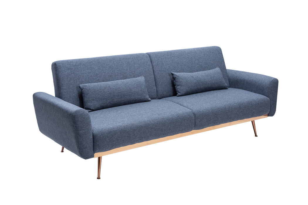 Schlafsofa Eleganza 210cm blau Struktur