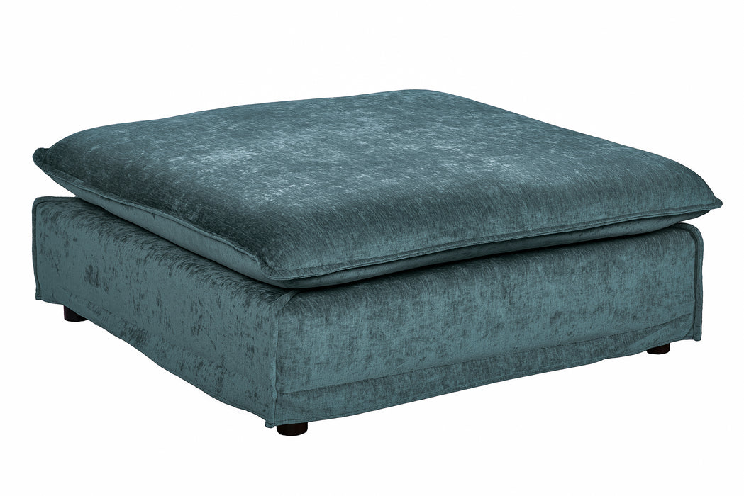 Hocker Clouds 100cm petrol Samt