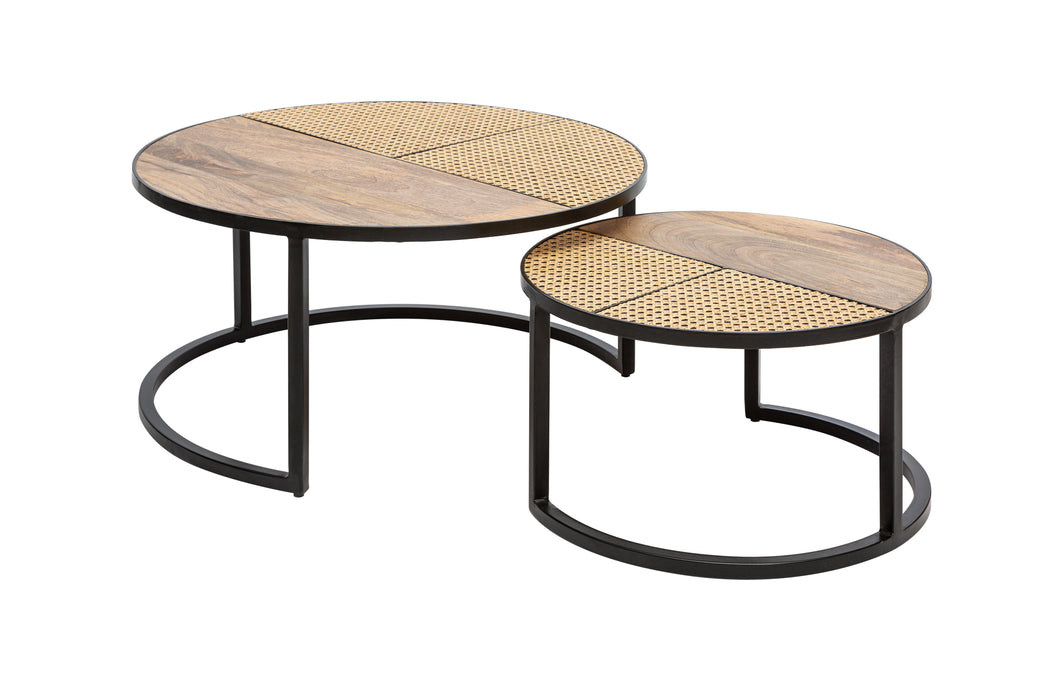 Couchtisch Austrian Suite 2er Set rund Mango