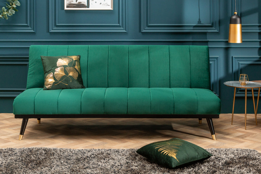 Schlafsofa Petite Charm 180cm Samt Smaragdgrün