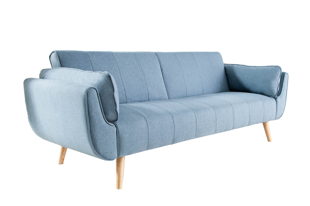 Schlafsofa Sofia Plus 215cm hellblau Struktur