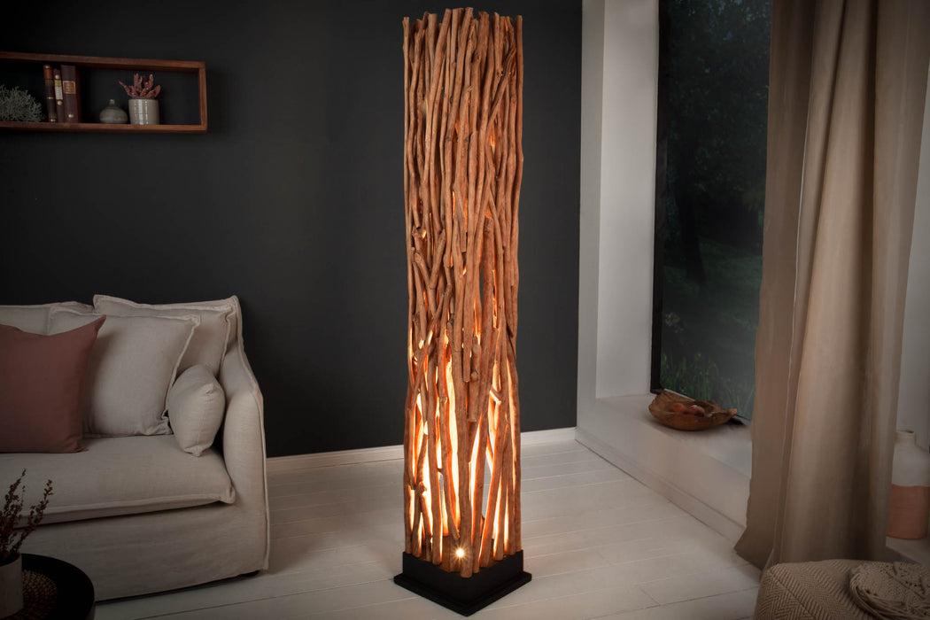 Stehleuchte Bion Art 175cm Longan-Holz