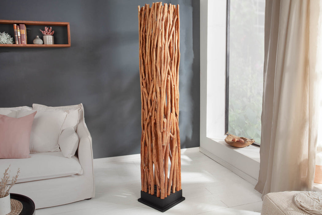 Stehleuchte Bion Art 175cm Longan-Holz