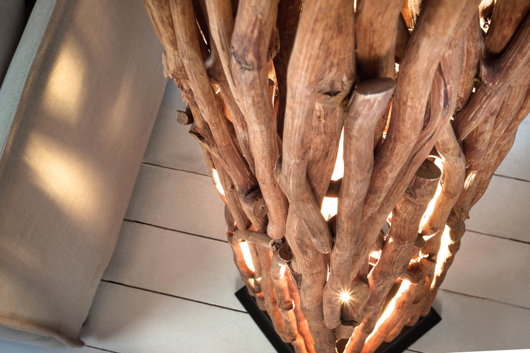 Stehleuchte Bion Art 175cm Longan-Holz