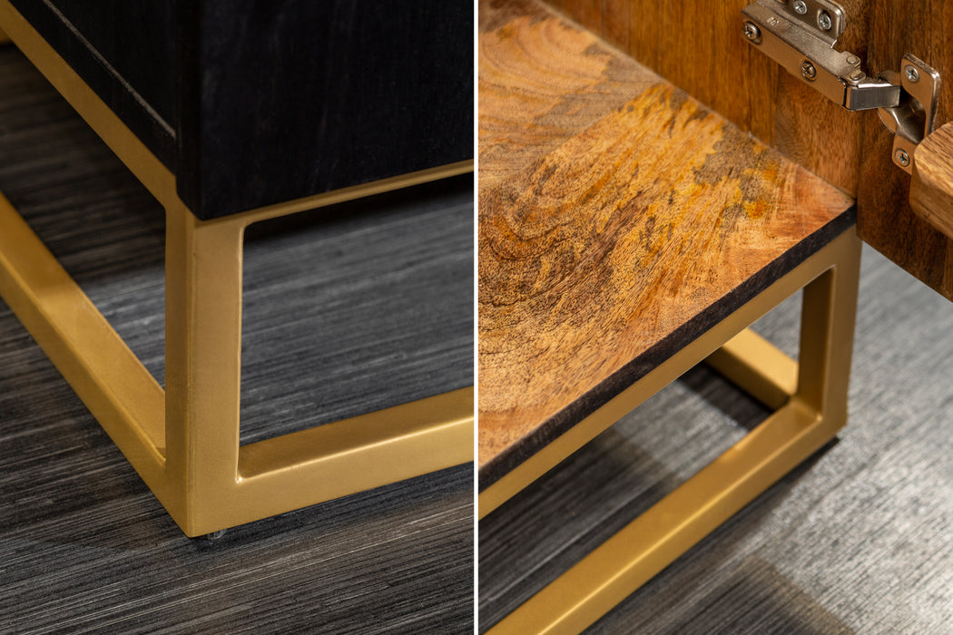 Highboard Fly 140cm Mango schwarz