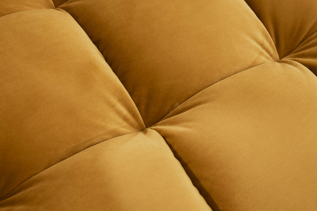 Ecksofa Plush Velvet II 260cm senfgelb Samt