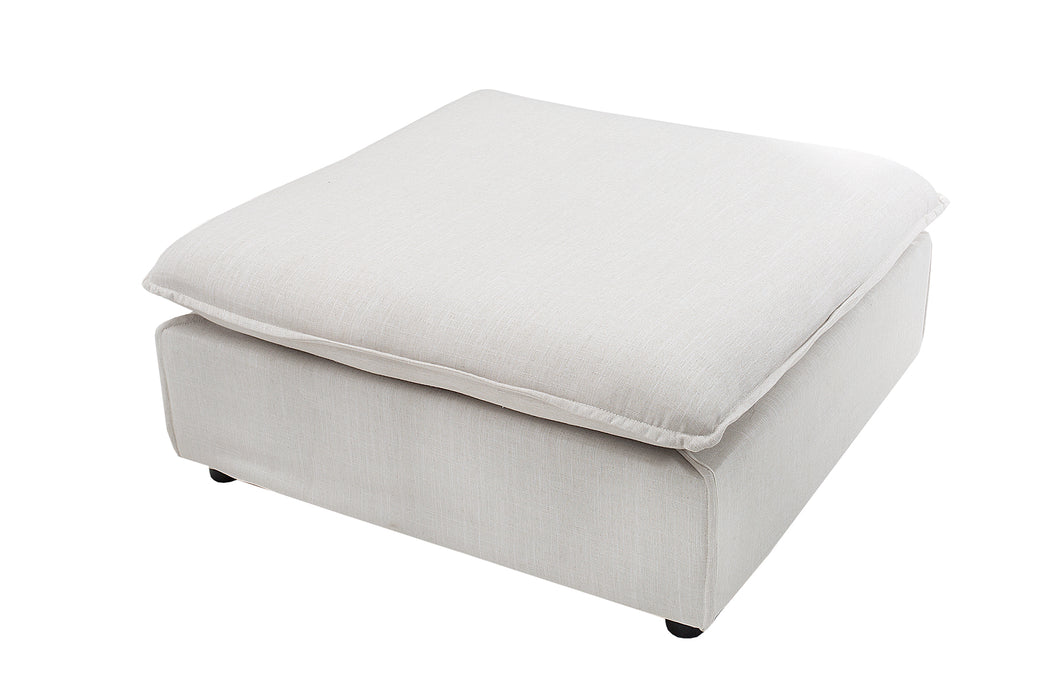 Hocker Clouds 100cm natur Leinen