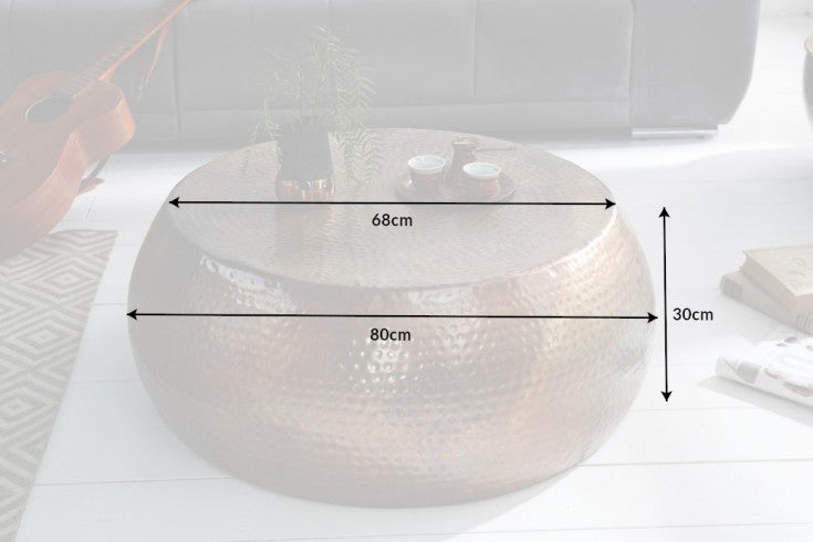 Couchtisch Eastward 80cm kupfer geflammt