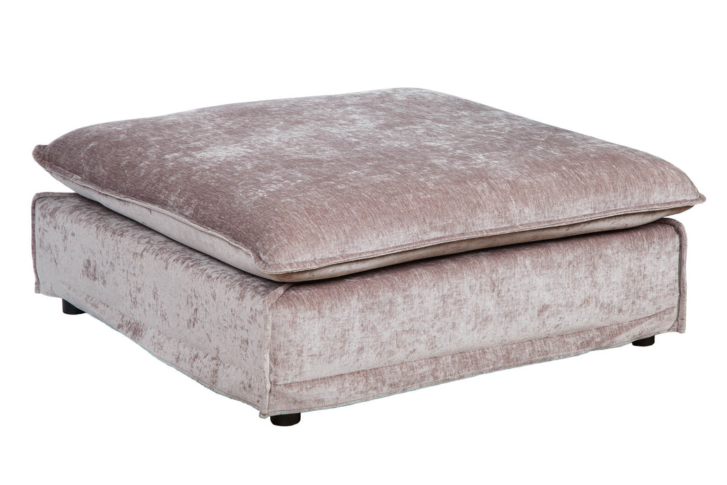 Hocker Clouds 100cm taupe Samt