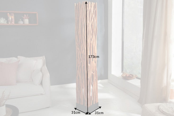Stehleuchte Bion Art 175cm Longan-Holz