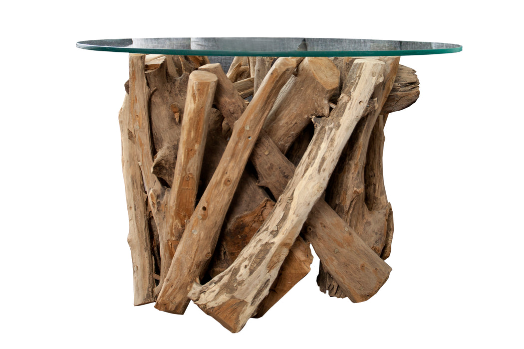 Couchtisch Ecoo 50cm Teak Gestell