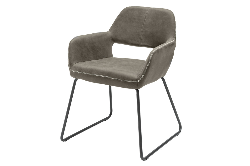 Stuhl Stallion Microfaser antik taupe