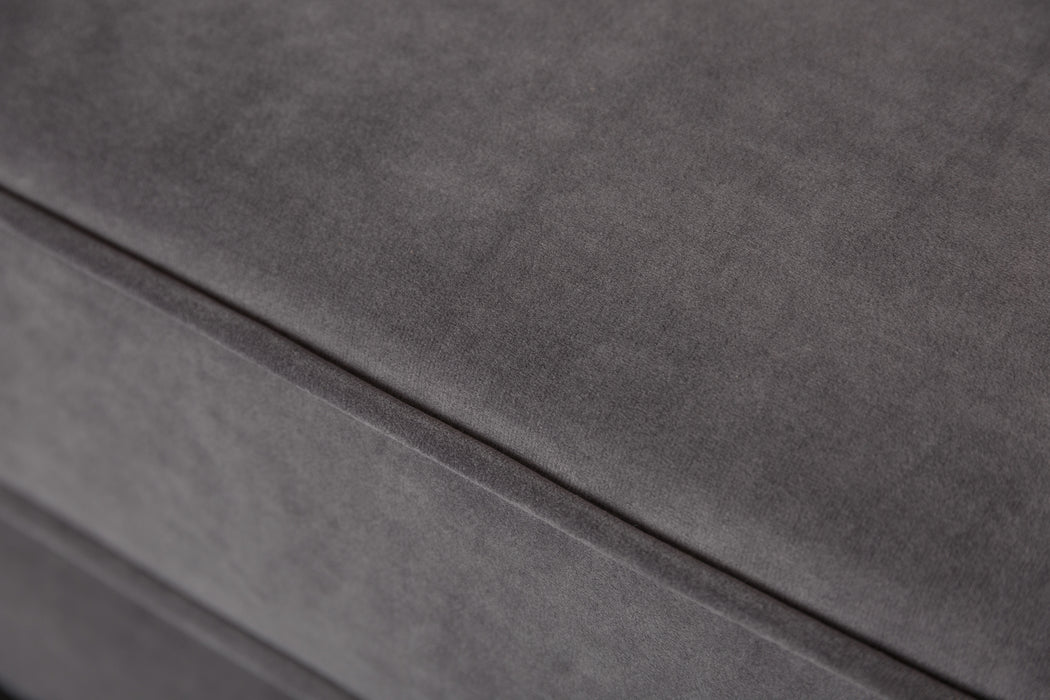 Recamiere Icon 195cm Samt grau