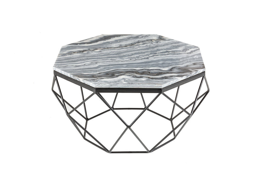 Couchtisch Diamant 70cm Marmor grau