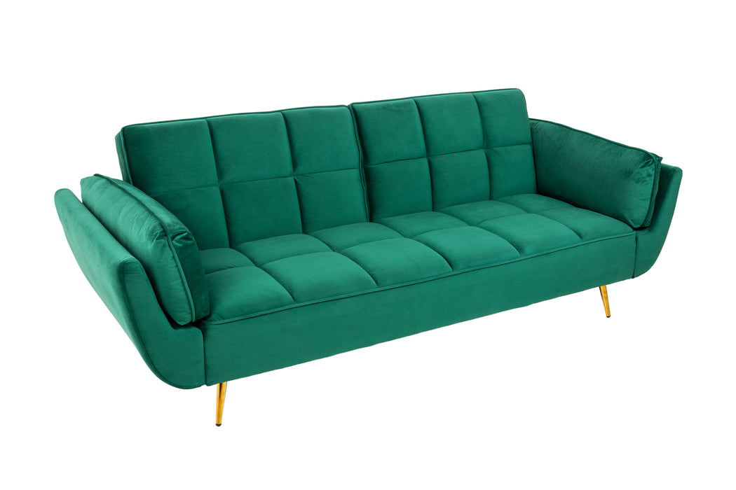 Schlafsofa Miami 215cm smaragdgrün Samt