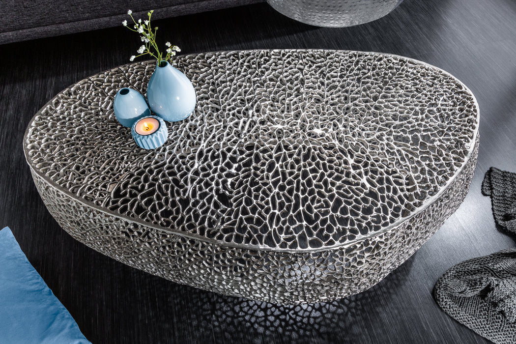 Couchtisch Petal 120cm silber