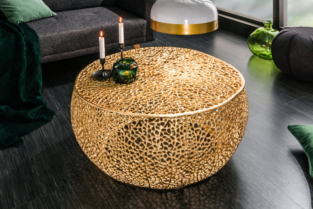 Couchtisch Petal 80cm gold