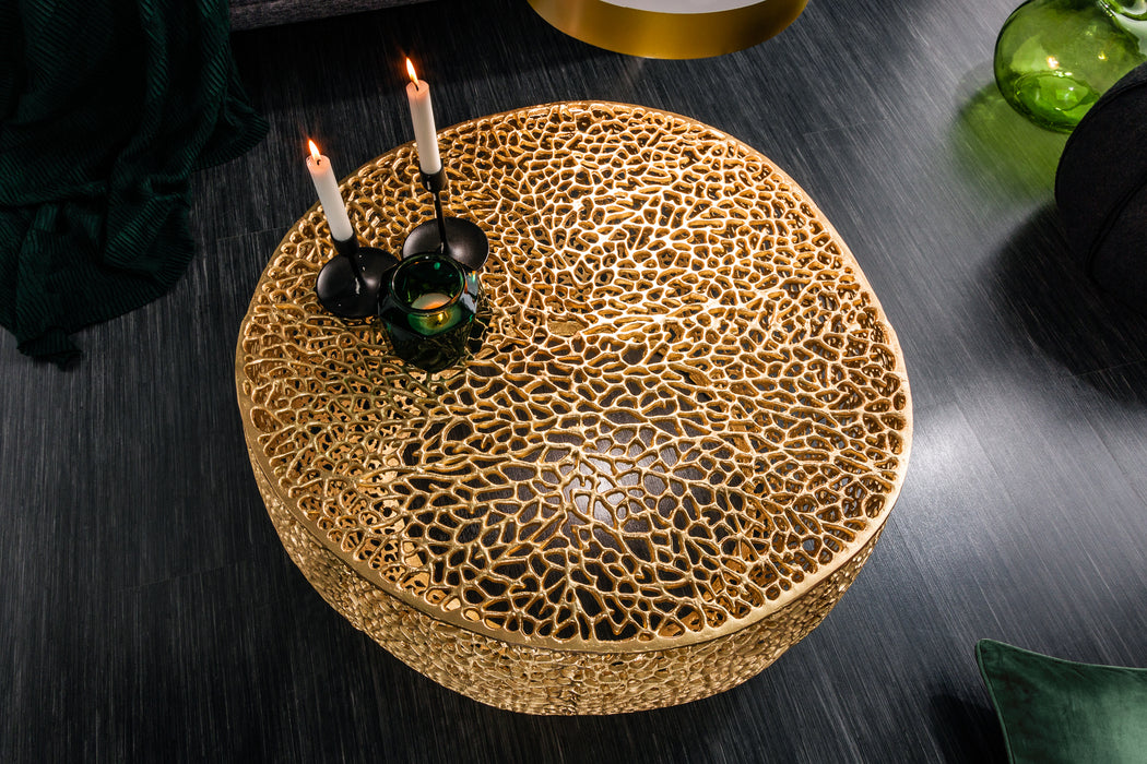 Couchtisch Petal 80cm gold