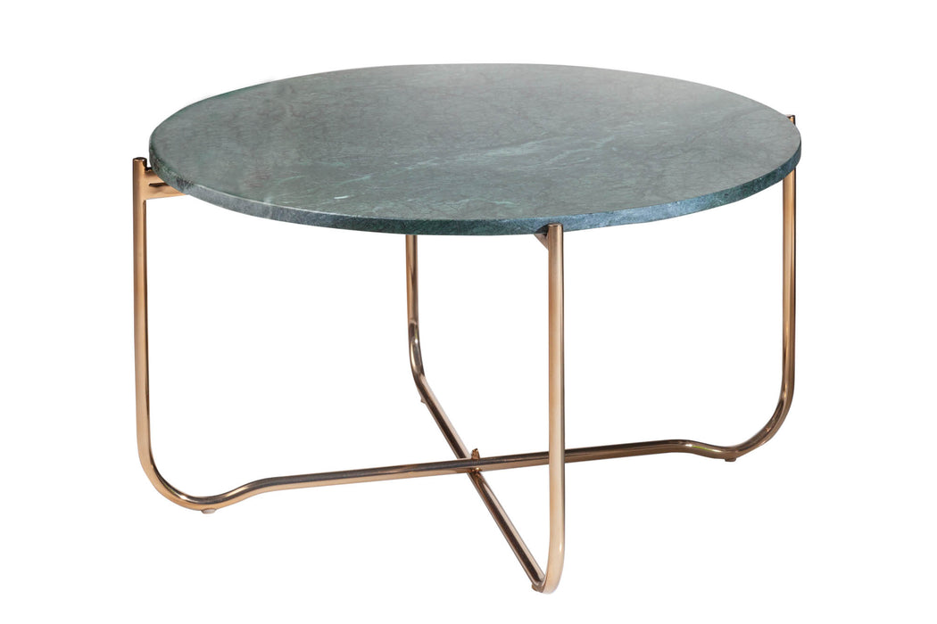 Couchtisch Rega 62cm Marmor grün gold