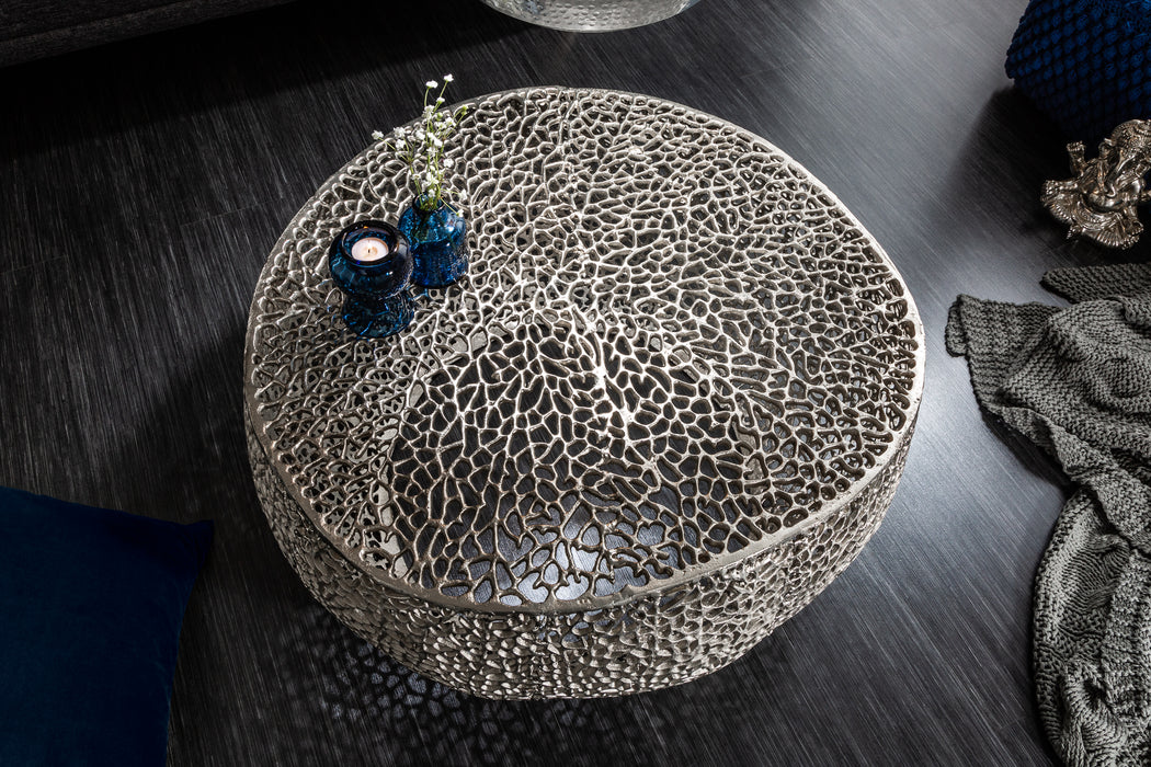 Couchtisch Petal silber 80cm