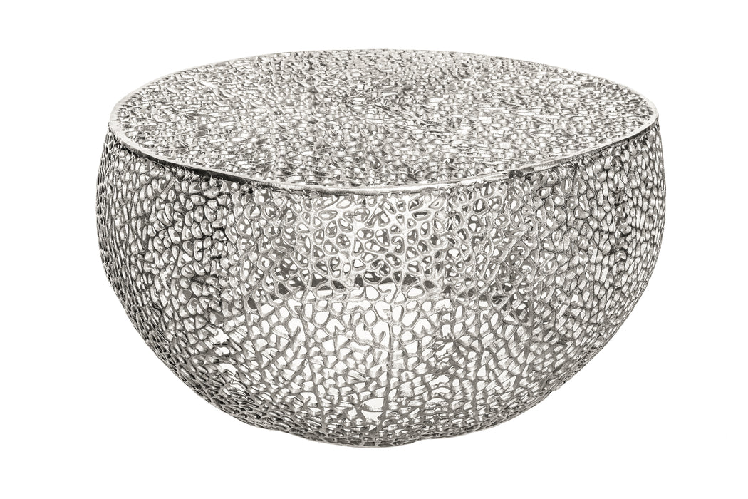 Couchtisch Petal silber 80cm