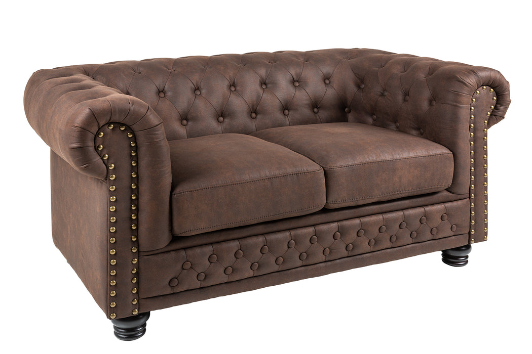 Sofa Chesterfield II 2er 150cm Vintage Braun