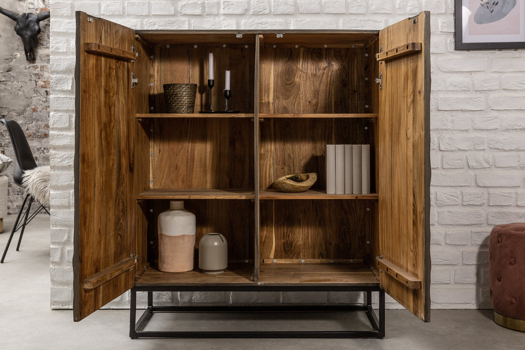 Highboard Fossil 120cm Akazie grau