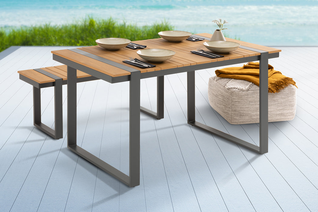 Garten-Esstisch Bay Lounge Polywood natur