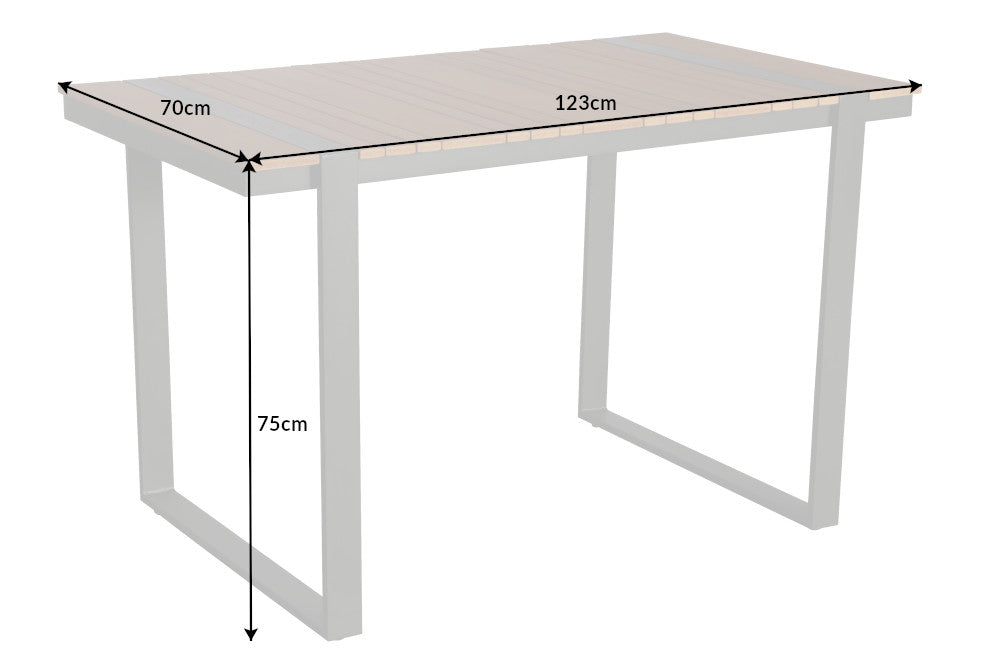 Garten-Esstisch Bay Lounge Polywood natur