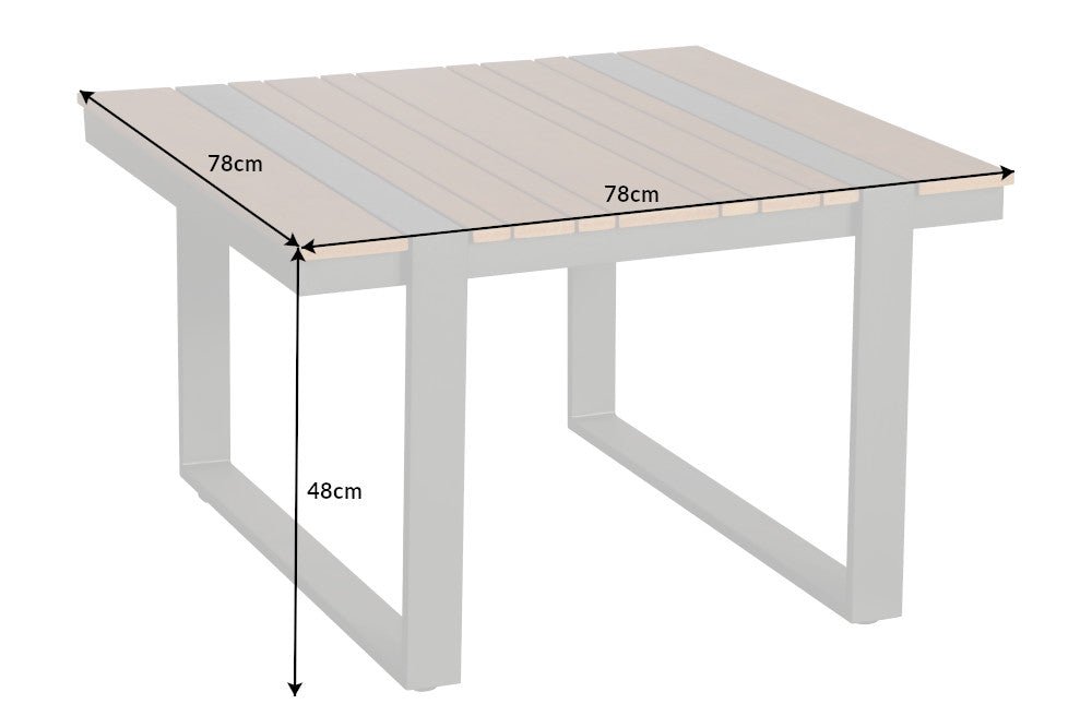 Garten Beistelltisch Bay Lounge 80cm Polywood