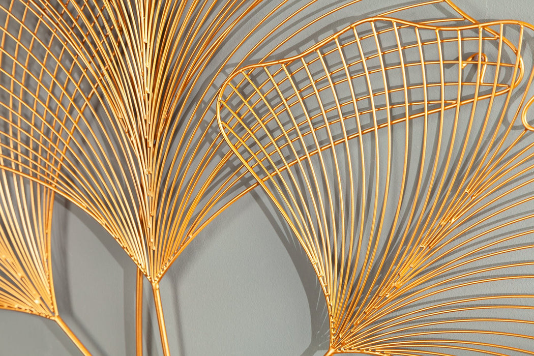 Wanddekoration Coral 90cm gold